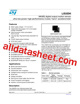 lis3dhh|lis3dh datasheet.